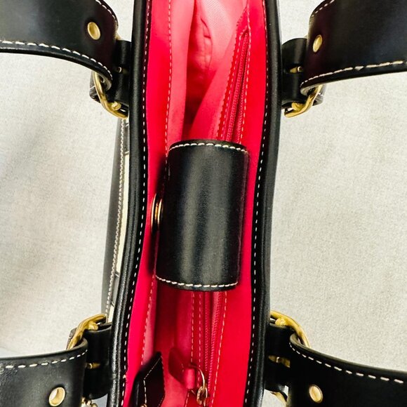 Coach Black Beige Bucket Shoulder Bag - Picture 5 of 9